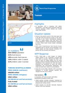 WFP/Fares Khoailed  Yemen Situation Report 1-15 December 2014 Yemen