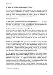 9 avrilL’Appel de Loches : six idées pour l’action Les obstacles au changement ne paraissent grands que parce que nous sommes à genoux, quand la compétence des hommes l’emporte sur l’appartenance, ils r