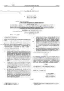 Durchführungsbeschluss der Kommission vom 10. Februar 2012 mit Leitlinien für die Erhebung von Daten sowie für die Ausarbeitung der BVT-Merkblätter und die entsprechenden Qualitätssicherungsmaßnahmen gemäß der Ri