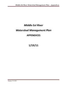 Middle Eel River Watershed Management Plan – Appendices  Middle Eel River Watershed Management Plan APPENDICES
