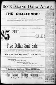 Rock Island daily Argus (Rock Island, Ill. : [removed]Rock Island, IL[removed]p ].