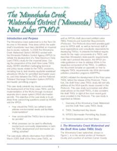 Improving the Connection to Permitted Stormwater Sources in TMDLs: The Minnehaha Creek Watershed District (Minnesota) Nine Lakes TMDL