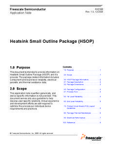 AN2388, Heatsink Smal Outline Package (HSOP)
