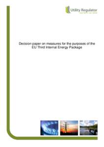 Decision paper on measures for the purposes of the EU Third Internal Energy Package About the Utility Regulator The Utility Regulator is the independent non-ministerial government department responsible for regulating N