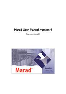 Marad User Manual, version 4 Password: marad4 Contents Preface .......................................................................................................................................... 3 Installation ..