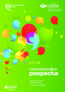 Let’s talk ... communication courses prospectus communication