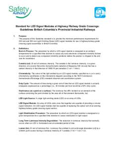 Microsoft Word - Standard for LED Signal Modules for Highway Crossings for Industrial Railway.docx