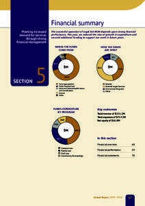 Financial summary Meeting increased demand for services through strong financial management