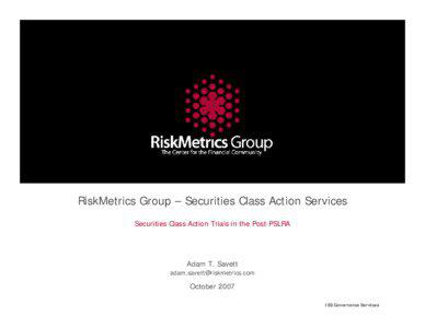 The New RiskMetrics Group Brand