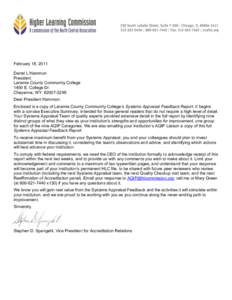 Cheyenne /  Wyoming / Laramie County Community College / Continual improvement process / Evaluation / Laramie /  Wyoming / North Central Association of Colleges and Schools / Wyoming / Geography of the United States