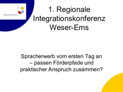 Kreisvolkshochschule  1. Regionale Integrationskonferenz Weser-Ems