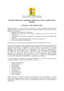 Nadine Constantin ouvre la séance à 19h20 et remercie l’ensemble des personnes présentes de leur participation à l’assemblée f