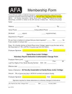 Print  AFA Membership Form