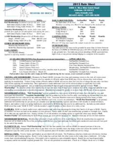 2015 Rate Sheet 9006 S. Mica Mine Gulch Road Littleton, COwww.trynude.com877-TRY-NUDE MEMBERSHIP LEVELS: