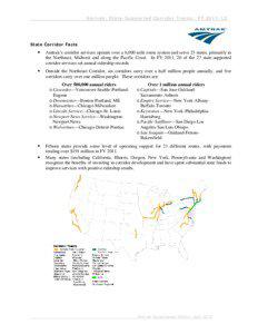 Amtrak: State-Supported Corridor Trains: FY[removed]State Corridor Facts