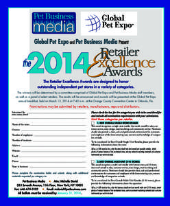 media Global Pet Expo and Pet Business Media Present Retailer xcellence Awards