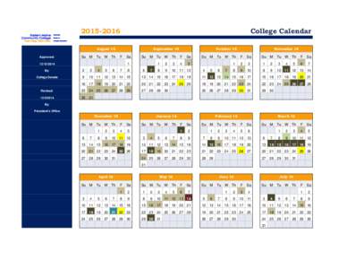 [removed]College Calendar August 15 Approved: