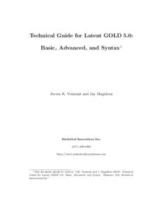 Statistical models / Psychometrics / Actuarial science / Latent class model / Linear regression / Non-parametric statistics / Generalized linear model / Factor analysis / Latent variable / Statistics / Regression analysis / Econometrics