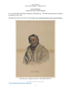 Charles Bird King ©Diane Wolford Sheppard – All Rights Reserved Charles Bird King Compiled by Diane Wolford Sheppard You can read Charles Bird King’s biography at Wikipedia.org.1 The following representative paintin