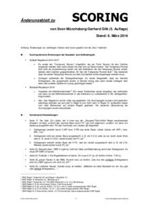 SCORING  Änderungsblatt zu von Sven Müncheberg/Gerhard Gilk (5. Auflage) Stand: 6. März 2016