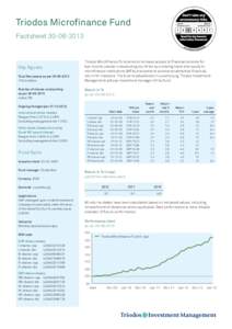 Triodos Microfinance Fund Factsheet[removed]Key figures Total Net assets as per[removed] million