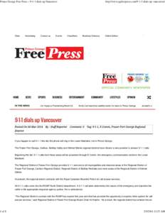 Prince George Free Press » 9-1-1 dials up Vancouver