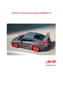 Porsche 911, Boxster and Cayman Plug&Play kit  Porsche Plug&Play Kit Technical documentation Release1.00