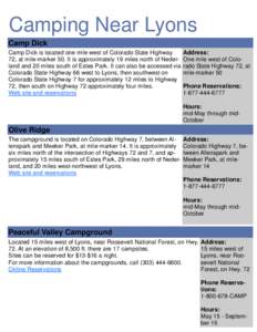 State highways in Colorado / Colorado / Estes Park /  Colorado / St. Vrain Creek / Colorado State Highway 7 / Geography of Colorado / Colorado State Highway 66