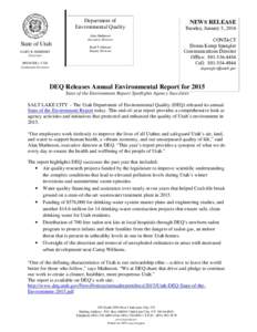 Utah Department of Environmental Quality / Utah / Radon / Michigan Department of Environmental Quality