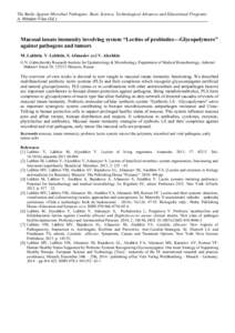 The Battle Against Microbial Pathogens: Basic Science, Technological Advances and Educational Programs A. Méndez-Vilas (Ed.) Mucosal innate immunity involving system “Lectins of probiotics—Glycopolymers” against p