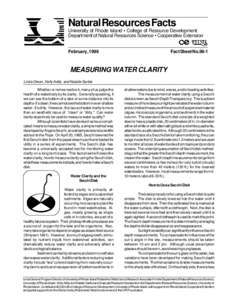 Natural Resources Facts University of Rhode Island • College of Resource Development Department of Natural Resources Science • Cooperative Extension February, 1996  Fact Sheet No.96-1