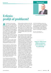 Financieel  Pieter koster Erfenis: profijt of probleem?