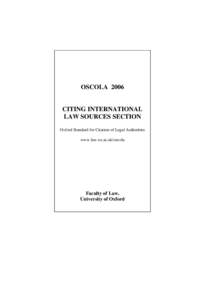 Oxford Standard for Citation of Legal Authorities