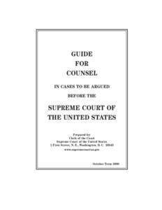 GUIDE FOR COUNSEL IN CASES TO BE ARGUED BEFORE THE