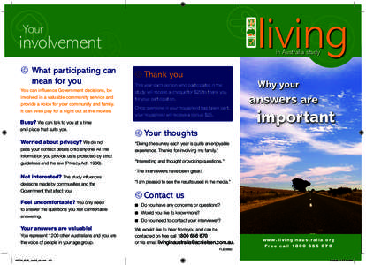 living  Your involvement  hat participating can