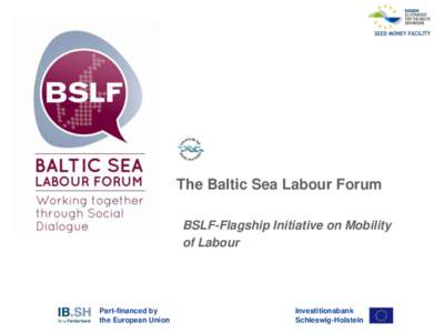 The Baltic Sea Labour Forum BSLF-Flagship Initiative on Mobility of Labour Part-financed by the European Union