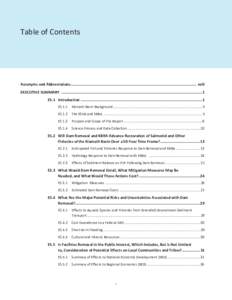 Table of Contents Acronyms and Abbreviations............................................................................................................... xviii  EXECUTIVE SUMMARY .......................................