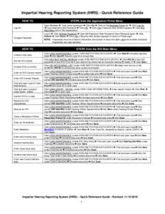 Impartial Hearing Reporting System (IHRS) - Quick Reference Guide HOW TO STEPS from the Application Portal Menu Open Browser Î Type: www.nysed.gov Î Click Go Î Click on the Business Portal tab Î Click Log On ÎType U