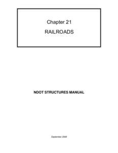 Chapter 21 RAILROADS NDOT STRUCTURES MANUAL  September 2008