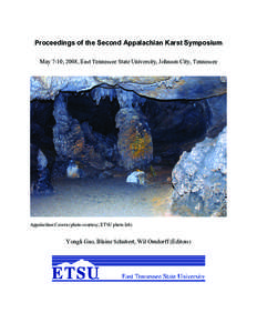 Karst / Landforms / West Virginia Speleological Survey / Cave / Speleogenesis / Sinkhole / Speleology / Physical geography / Caving / Geomorphology