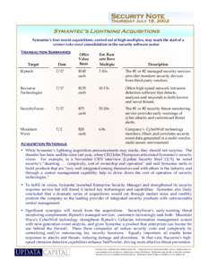 Microsoft PowerPoint - Assessment of Symantec Latest Deals