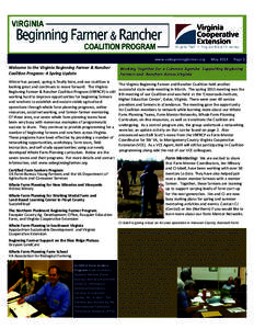                                            www.vabeginningfarmer.org      May 2013      Page 1  Welcome to the Virginia Beginning Farmer & Rancher  Coalitio