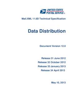 Mail.XML 11.0D Technical Specification  Data Distribution Document Version[removed]Release 31 June 2012