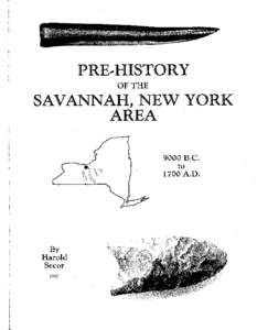 PREHISTORY OF THE SAVANNAH, NEW YORKt.C.