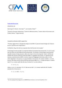 Predictable Recoveries CFM-DP2015-20 Xiaoming Cai4, Wouter J. Den Haan1,2,3, and Jonathan Pinder2,3 1  Centre for Economic Performance, 2Centre For Macroeconomics, 3London School of Economics and