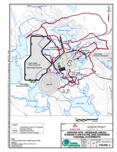 5.1  Fresh Water Diversion Channel and Contribution Areas A detail of the topography, drainage areas and flow pathways reporting to the north border of the Sissons site are illustrated in Figure 2. Details for the chann