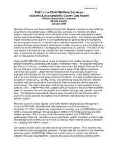 Attachment A  California Child Welfare Services Outcome & Accountability County Data Report (Welfare Supervised Caseload) Shasta County