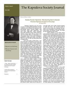 Volume 3, Issue 2  The Kapralova Society Journal Fall 2005