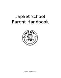 Japhet School Parent Handbook Updated September 2013  JAPHET SCHOOL