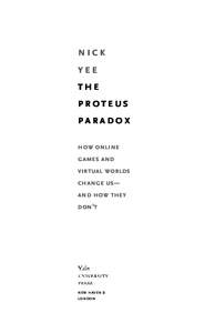 nick yee the proteus paradox how online